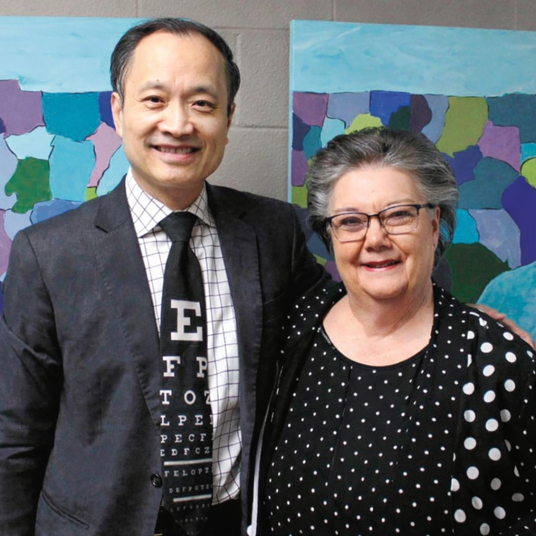 Patricia R. with Dr. Wang