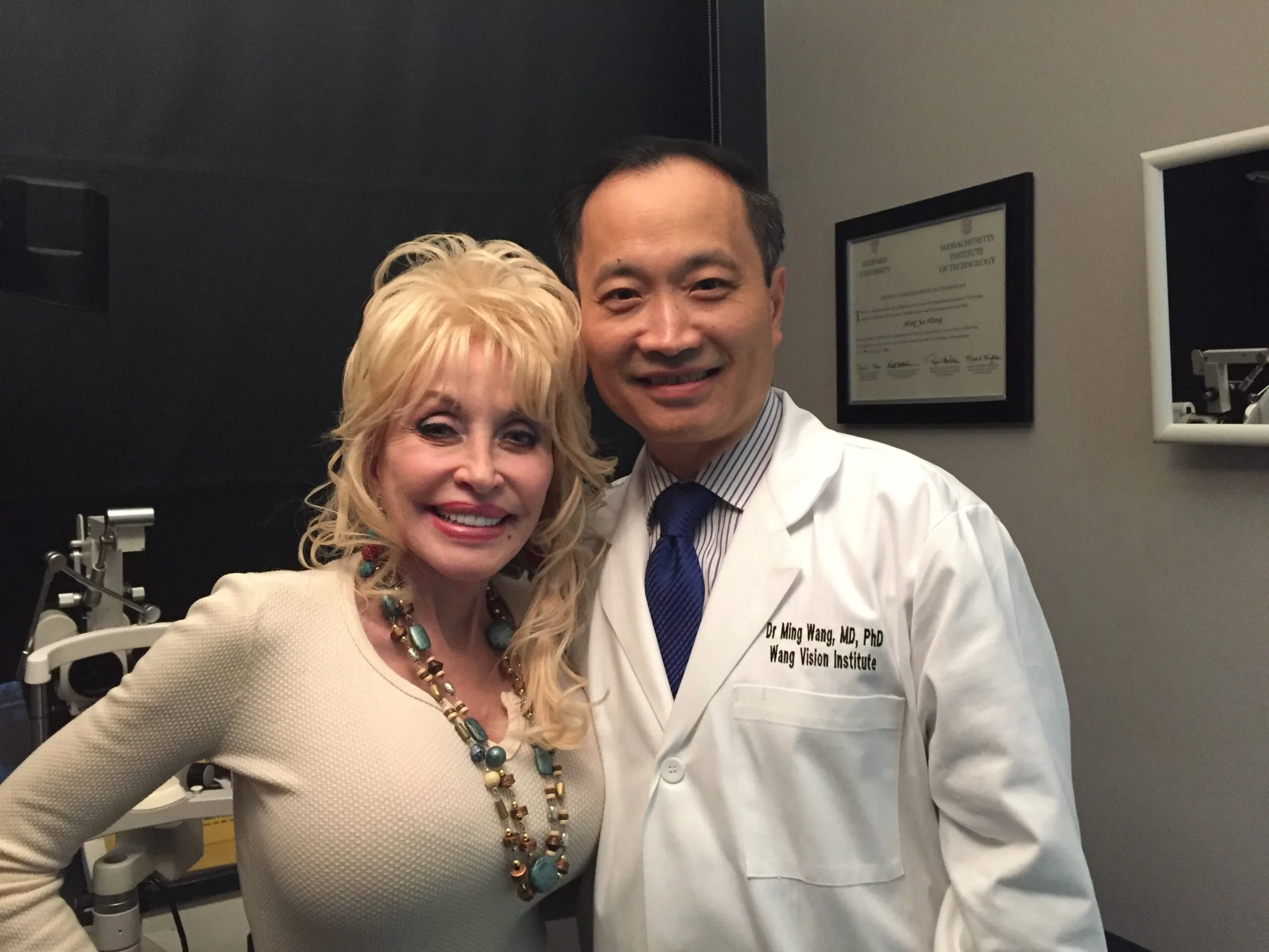 Dolly Parton with Dr. Ming Wang